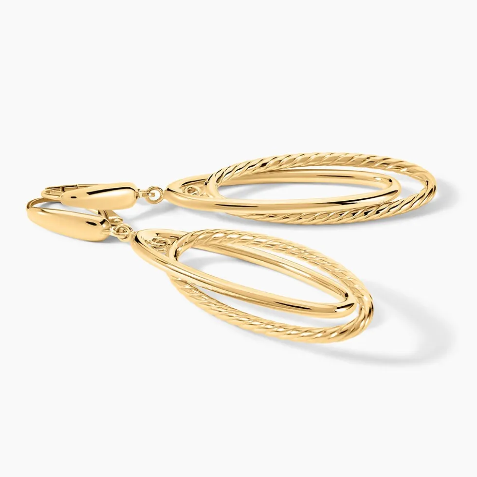 Boucles D'Oreilles Pendantes Francisek Or Jaune