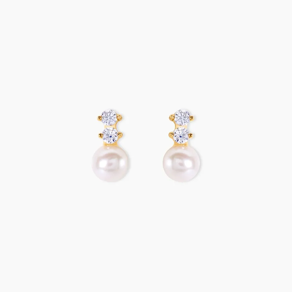 Boucles D'oreilles Pendantes Taima Or Jaune Perle De Culture