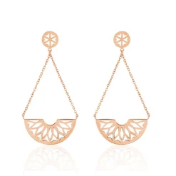 Boucles D'oreilles Pendantes Auxane Acier Rose