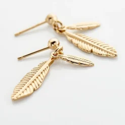 Boucles D'oreilles Pendantes Plaqué Or Kai