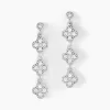 Boucles D'oreilles Pendantes Emmie Argent Blanc Oxyde De Zirconium