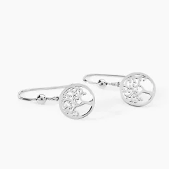 Boucles D'oreilles Pendantes Marijan Argent Blanc