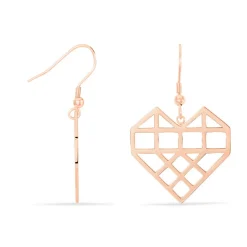 Boucles D'oreilles Pendantes Angeles Acier Rose