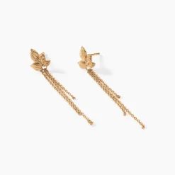 Boucles D'oreilles Pendantes Althea Plaqué Or Doré