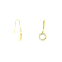Boucles D'oreilles Pendantes Lavande Or Jaune Oxydes