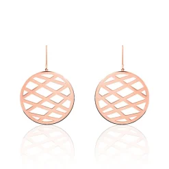 Boucles D'oreilles Pendantes Maelis Acier Rose