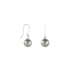 Boucles D'oreilles Pendantes Elitivae Or Blanc Perle De Tahiti
