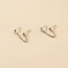 Boucles D'oreilles Pendantes Honor Argent Blanc