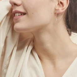 Boucles D'oreilles Pendantes Regane Or Jaune Oxyde De Zirconium