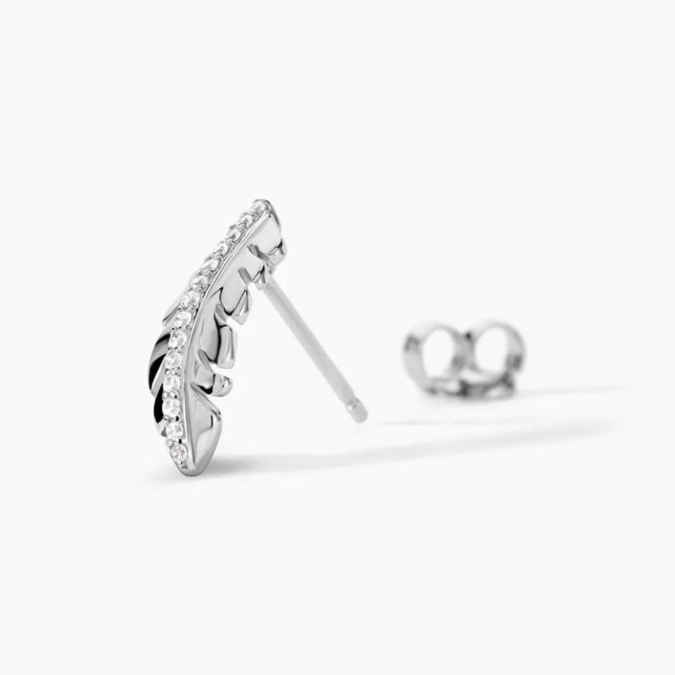 Boucles D'oreilles Pendantes Cynthia Argent Blanc Oxyde De Zirconium