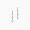Boucles D'oreilles Pendantes Odyssee Argent Blanc Oxyde De Zirconium