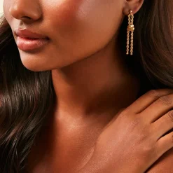 Boucles D'Oreilles Pendantes Cordelia Or Jaune