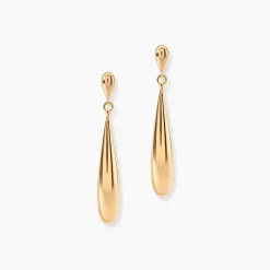 Boucles D'Oreilles Pendantes Imma Plaqué Or Jaune