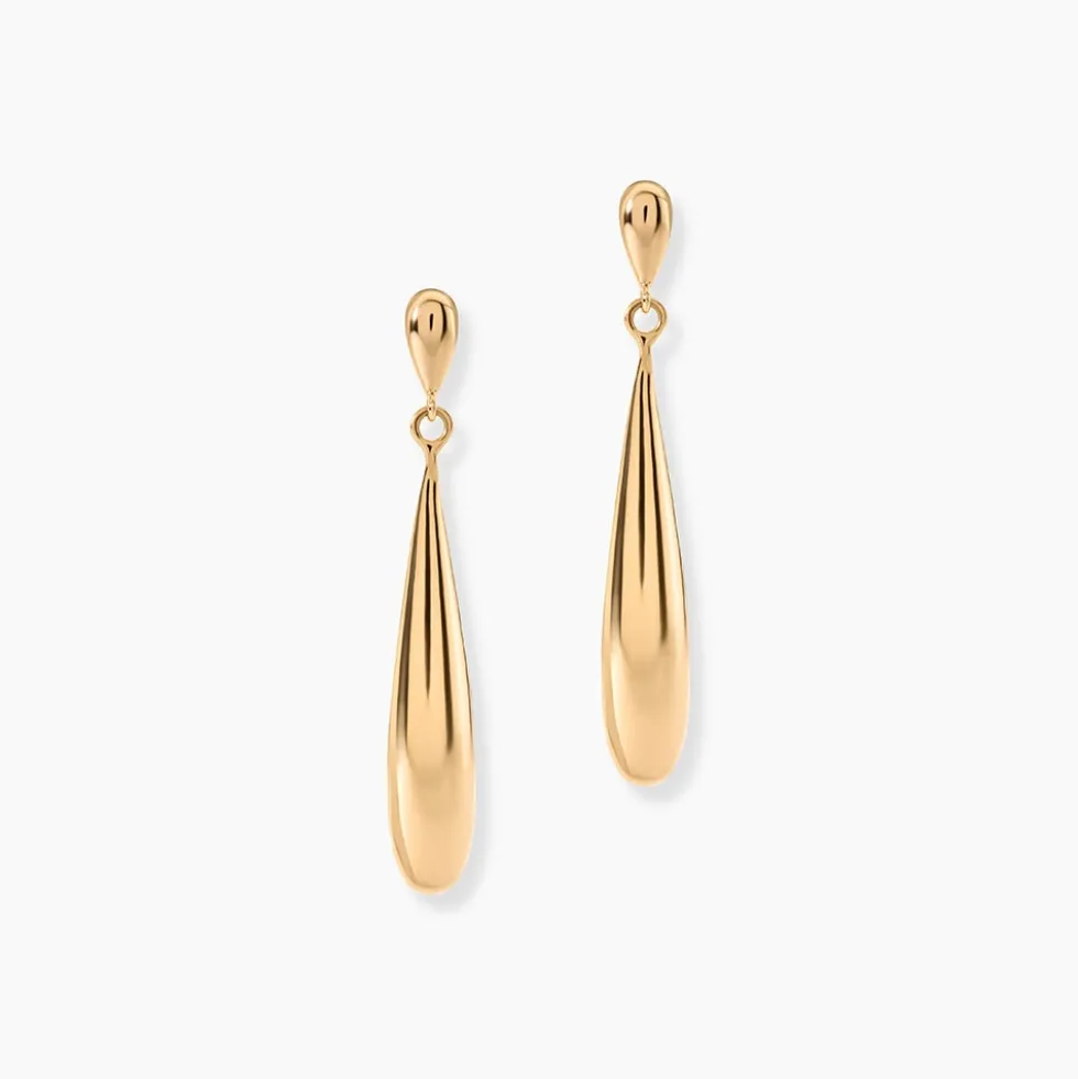 Boucles D'Oreilles Pendantes Imma Plaqué Or Jaune