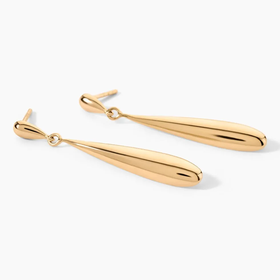 Boucles D'Oreilles Pendantes Imma Plaqué Or Jaune