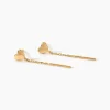 Boucles D'Oreilles Pendantes Falone Plaqué Or Jaune