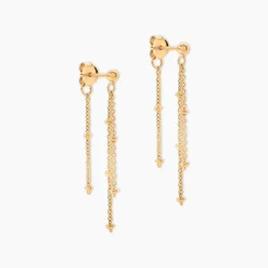 Boucles D'Oreilles Pendantes Juline Plaqué Or Jaune