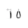 Boucles D'oreilles Pendantes Argent Céramique Et Oxyde De Zirconium