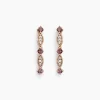 Boucles D'oreilles Pendantes Eugenie Argent Rose Oxyde De Zirconium
