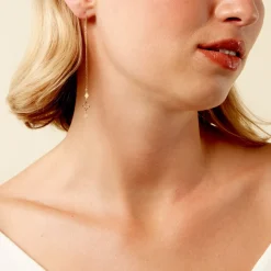 Boucles D'Oreilles Pendantes Khalilah Or Jaune