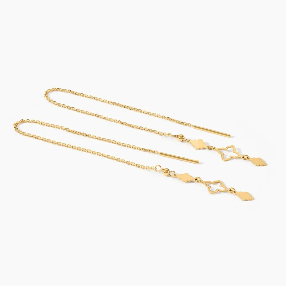 Boucles D'Oreilles Pendantes Khalilah Or Jaune