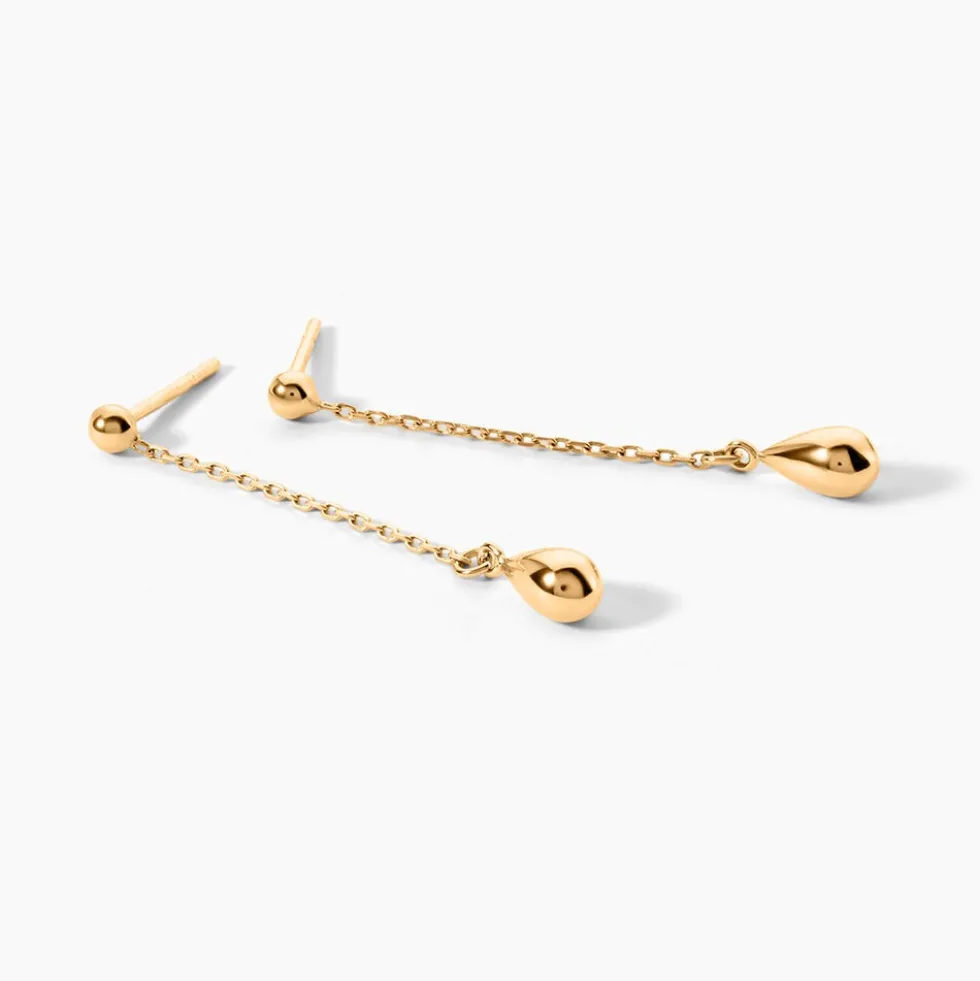 Boucles D'Oreilles Pendantes Maheva Plaqué Or Jaune