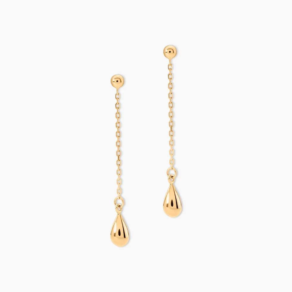 Boucles D'Oreilles Pendantes Maheva Plaqué Or Jaune