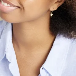 Boucles D'oreilles Pendantes Fee Or Jaune