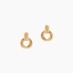 Boucles D'Oreilles Pendantes Netty Plaqué Or Jaune