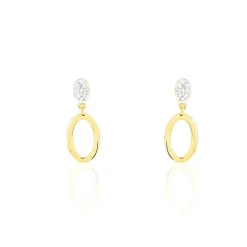 Boucles D'oreilles Pendantes Tatiana Or Jaune Diamant