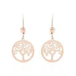 Boucles D'oreilles Pendantes Marijan Argent Rose