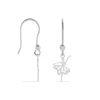 Boucles D'oreilles Pendantes Lucianola Argent Blanc