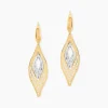 Boucles D'Oreilles Pendantes Gerontius Or Bicolore
