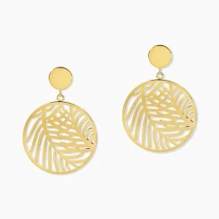 Boucles D'oreilles Pendantes Acier Doré Jami