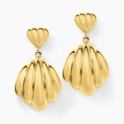 Boucles D'oreilles Pendantes Dila Acier Jaune
