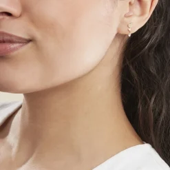 Boucles D'oreilles Pendantes Rihabe Or Jaune Oxyde De Zirconium