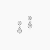 Boucles D'oreilles Pendantes Aletha Argent Blanc Oxyde De Zirconium