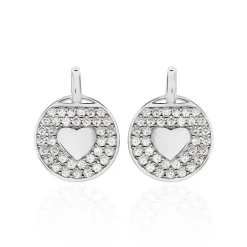 Boucles D'oreilles Pendantes Ivany Argent Blanc Oxyde De Zirconium