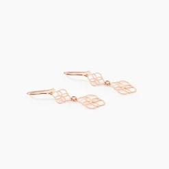 Boucles D'oreilles Pendantes Letizia Argent Rose