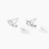 Boucles D'oreilles Pendantes Dua Argent Blanc Perle De Culture Oxyde