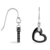 Boucles D'oreilles Pendantes Alena Argent Blanc Céramique Et Oxyde