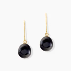 Boucles D'oreilles Pendantes Severiane Or Jaune Perle De Culture