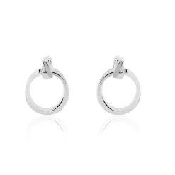 Boucles D'oreilles Pendantes Acier Blanc Allobrox