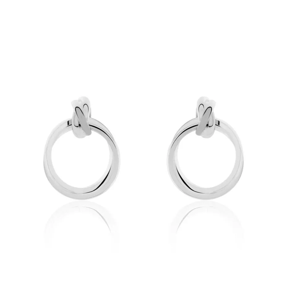 Boucles D'oreilles Pendantes Acier Blanc Allobrox