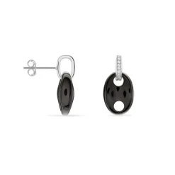 Boucles D'oreilles Pendantes Hattie Argent Céramique Et Oxyde