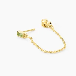 Boucles D'Oreilles Pendantes Poem Argent Jaune Péridot