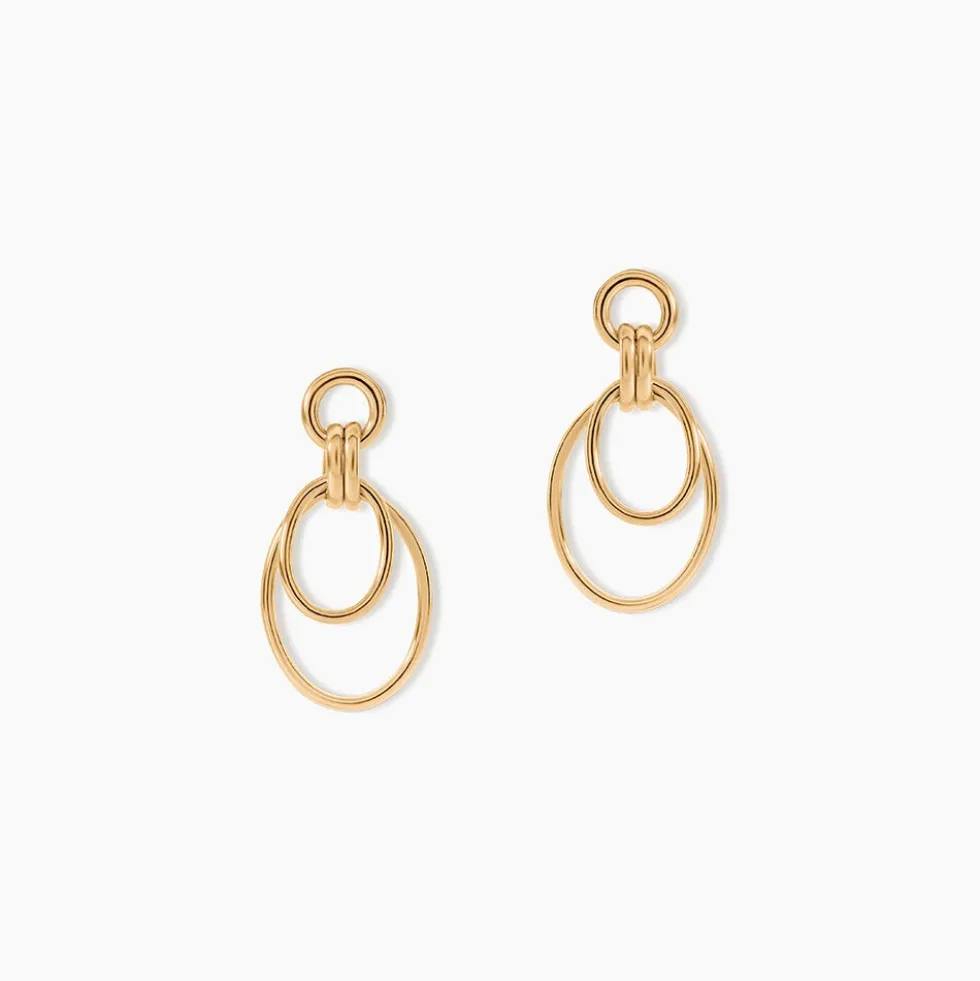 Boucles D'Oreilles Pendantes Felicity Plaqué Or Jaune