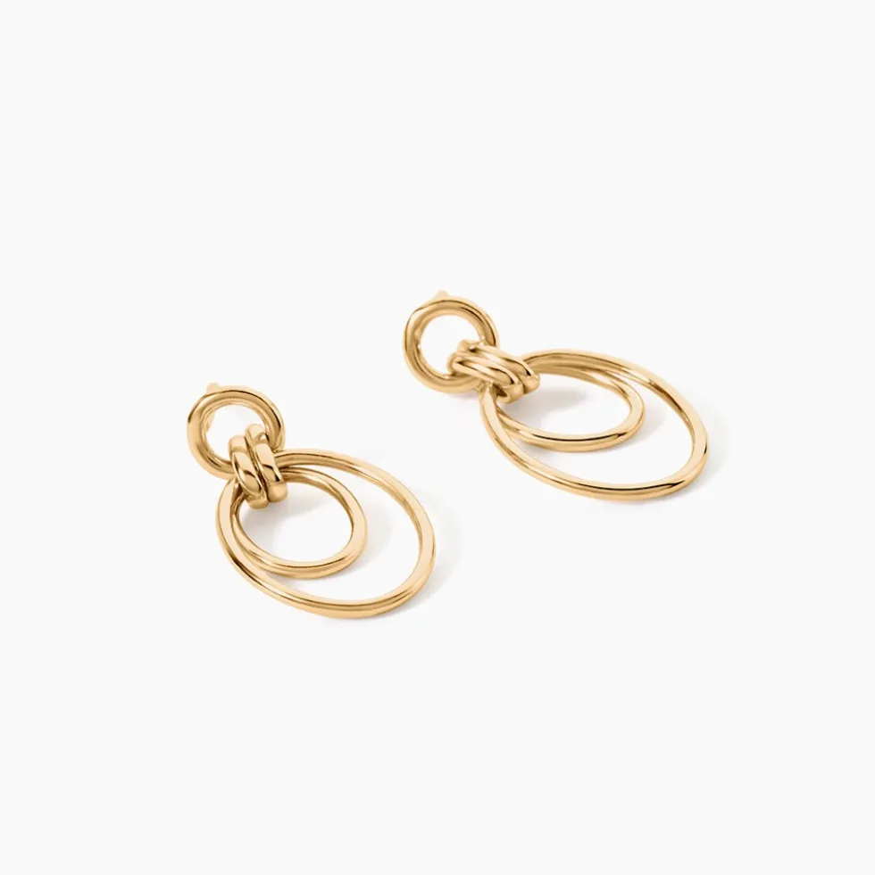 Boucles D'Oreilles Pendantes Felicity Plaqué Or Jaune
