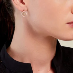 Boucles D'oreilles Pendantes Danya Plaqué Or Doré Oxyde De Zirconium