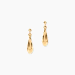 Boucles D'Oreilles Pendantes Frankie Plaqué Or Jaune